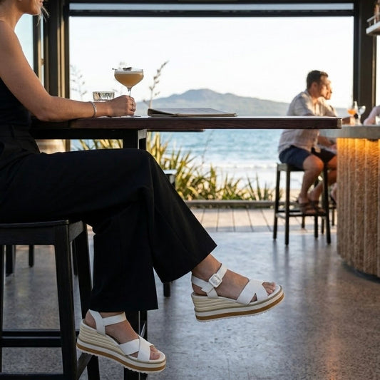 The Takapuna Platform Wedge Sandal