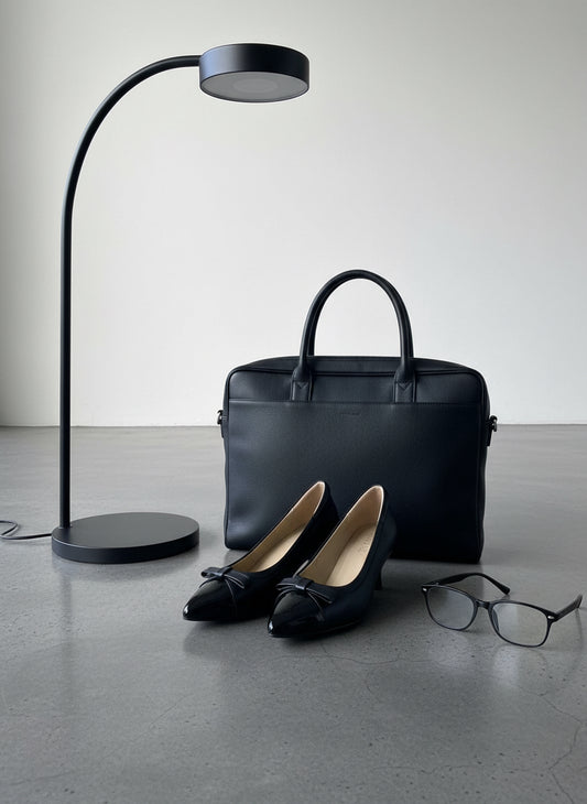 Shortland Black Leather Heel