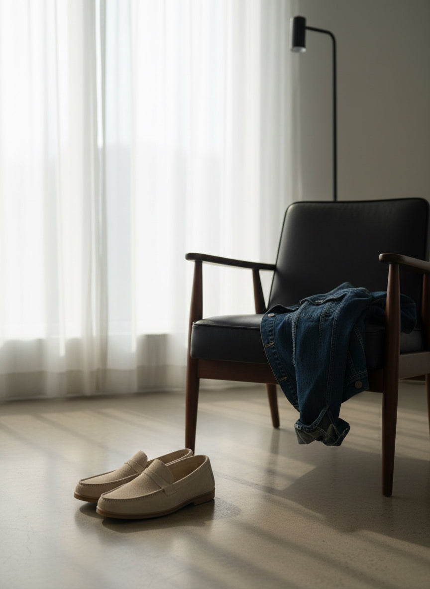 Cambridge Classic - Beige Suede Loafer