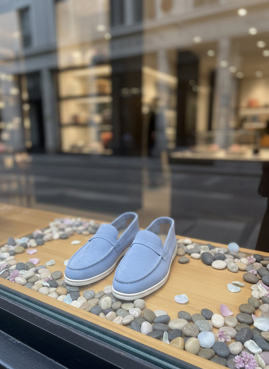 Cambridge Classic - Blue Suede Loafer